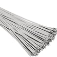 thumbnail image 2 of SunplusTrade 100pcs 11.8 Inches Stainless Steel Exhaust Wrap Multi-Purpose Locking Cable Metal Zip Ties, 2 of 10