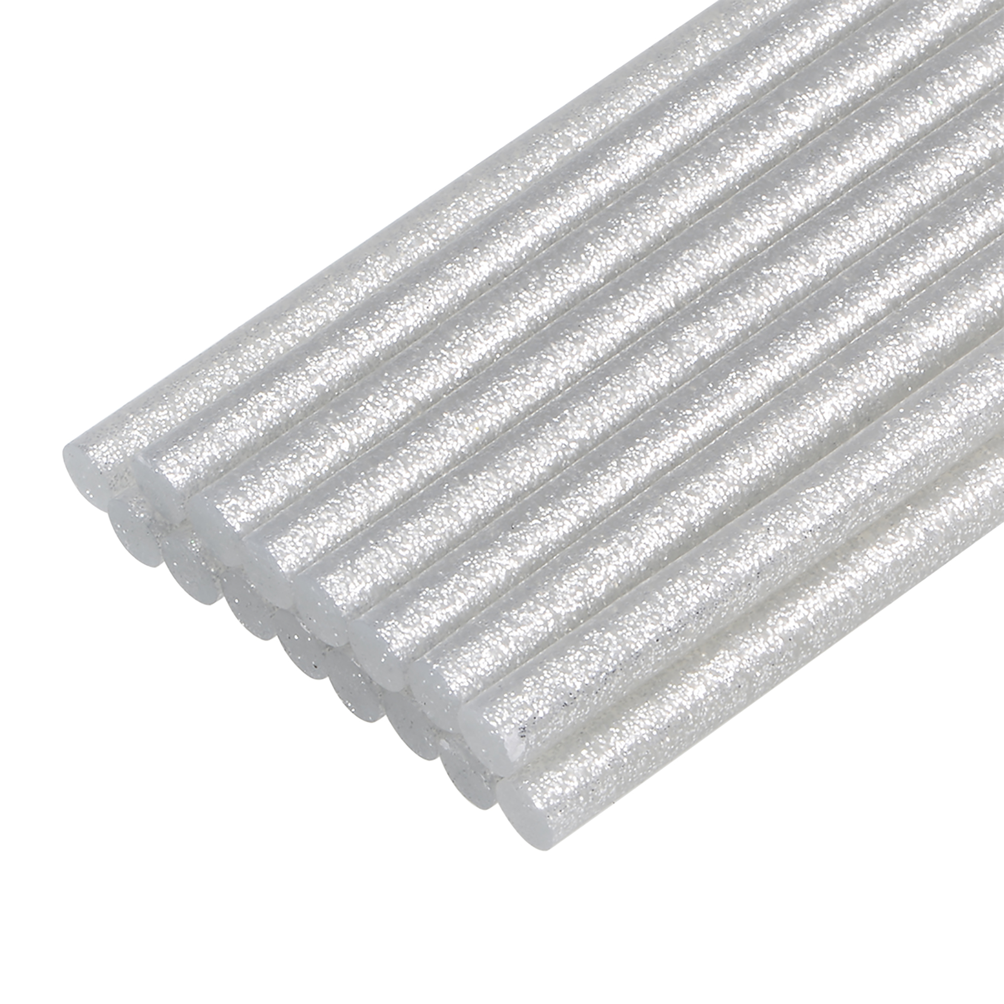 4" x 0.27" Glitter Silver Mini Hot Glue Gun Sticks for Glue Guns 16
