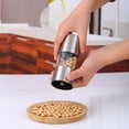 thumbnail image 5 of Juego de molinos de sal y pimienta de acero inoxidable con molinillo de cerámica ajustable Juego de molinos de especias Manual, 5 of 5