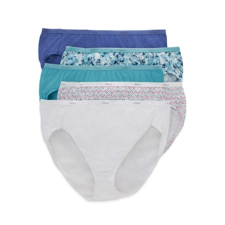 

Hanes Cool Comfort Women s Plus Cotton Hi-Cut Panties 5-PacK