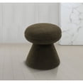 thumbnail image 5 of Meridian Furniture Drum Green Faux Shearling Teddy Fabric Ottoman/Stool, 5 of 5