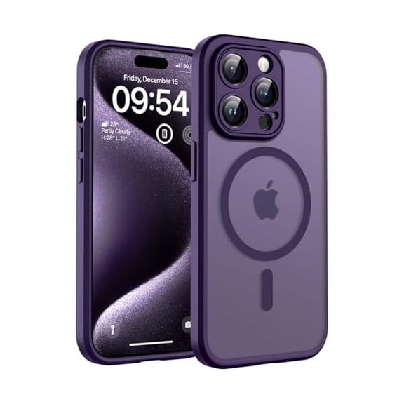 Eryueer for Phone 15 Pro Case, Compatible with Magsafe Charger, Full Camera Protection, Drop Protection, Translucent Matte Phone Case for iPhone 15 Pro 6.1 inch