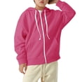 thumbnail image 2 of XXWXYD Kids Pullover Sweatshirt Jacket Solid Color Zippered Casual Outerwear for Boys Girls | Middle Large Children & Teenagers Coats, 2 of 8