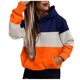 thumbnail image 2 of Puntoco Mujer Otoño Moda top Color Contraste Empalme Invierno Con Capucha Cómodo Abrigo de Manga Larga Puntoco Puntoco-5999, 2 of 7