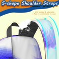 thumbnail image 2 of 17 Inch Lightweight Backpack,PVC Waterproof Oxford Fabric, Ergonomically Designed, with Large Capacity, Abstract Geometric Print, 2 of 5