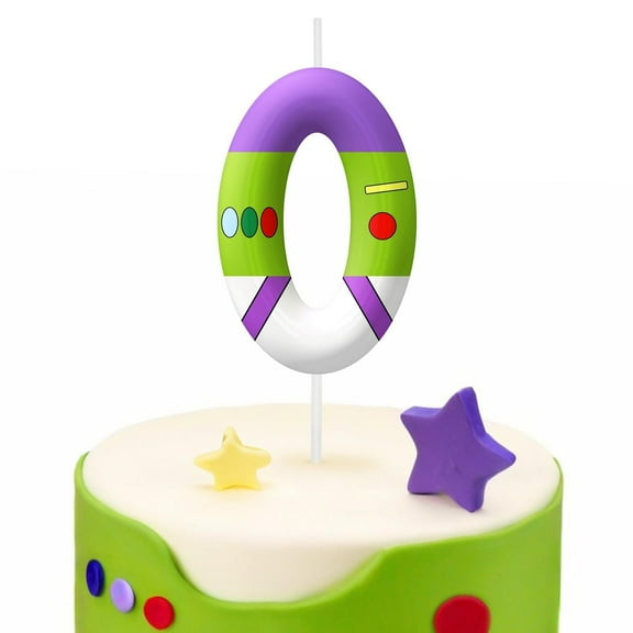 Space hero 0 birthday candle, 0 number candle, cake number candle, suitable for astronaut party decoration and toy theme birthday celebration