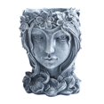 thumbnail image 2 of Maceta de resina para escultura artística, maceta para mujer, maceta para el hogar, adorno gris Cola Macetas suculentas, 2 of 8