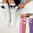 thumbnail image 3 of Calcetines de Anime Sanrio Kuromi My Melody Cinnamoroll para niños y niñas, dibujos animados Kawaii, estilo coreano, calcetines de tubo medio, moda para estudiantes, 3 of 4