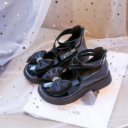 

Children‘s British style shoes spring new girls‘ solid color buckle single shoes shoes little girls‘ soft bottom