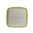 thumbnail image 4 of LR Home Square Yellow Braided Cotton and Jute Pouf Ottoman, 18" H x 18" W, 4 of 6