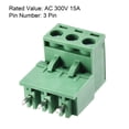 thumbnail image 4 of 3 Pin 5.08mm Pitch Male Female PCB Screw Terminal Block 5Sets, 4 of 6