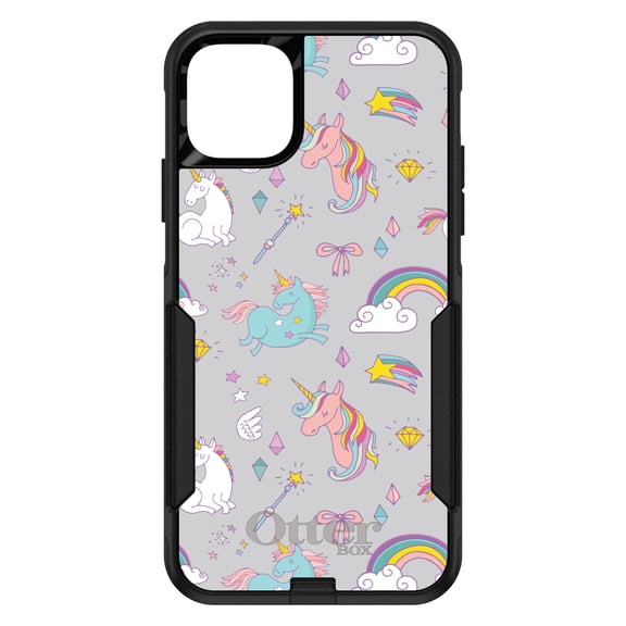 DistinctInk OtterBox Commuter Custom Case for Apple iPhone 15 (6.1" Screen) - Grey - Shockproof Protection