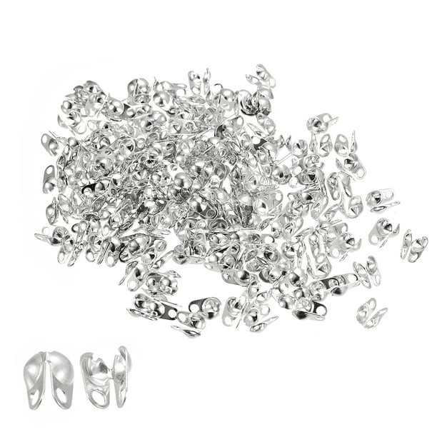 720uds Cubiertas de nudo de cuentas abiertas Unique Bargains Plateado 7.7mm