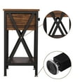thumbnail image 6 of VECELO 3-piece Bedroom Set Include Full Bed Frame with 2 Nightstands, Slate&Brown, 6 of 8