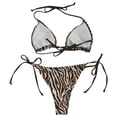 thumbnail image 7 of VNKIDY Womens Zebra Print Triangle Halter Bikini Set Side Tie High Cut Bottom For Beach Days Pool Parties Summer Vacations Trendy Swimwear, 7 of 7