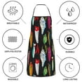 thumbnail image 6 of Easygdp Colorful Fishing Lures Apron Waterdrop Resistant with 2 Pockets,Oil Resistant Cooking Kitchen Chef Apron for Women Men, 6 of 7
