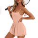 thumbnail image 2 of Faldas Deportivas para Mujeres con Pantalones Cortos Sudadera sin Mangas, Correas Delgadas Doble Forrado Romper de Verano, 2 of 9