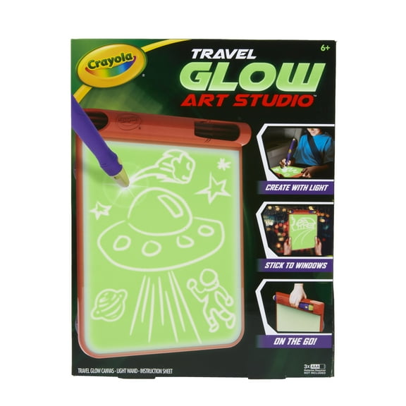 Crayola Glow Art Studio, Glow in the Dark Toys, Holiday & Christmas Gifts for Kids, Arts & Crafts Activities, Ages 6 & Up