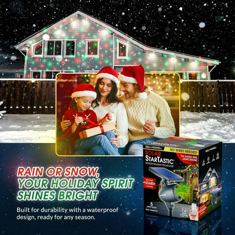 Bell + Howell Startastic Solar Laser Christmas Projector Lights