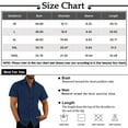thumbnail image 3 of Nestiefly Linen Button Down Shirt Men Short Sleeve Button Down Collared Hawaiian Formal Dress Shirts Vintage Beach Polo Shirts Light Blue M, 3 of 5