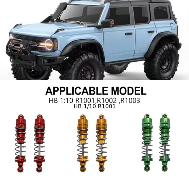 maskred RCGOFOLLOW 1/10 Aluminum Alloy Smooth Front Rear Shock Absorber Rc Front Rear Shock Absorber For R1001 R1002 R1003 Silver