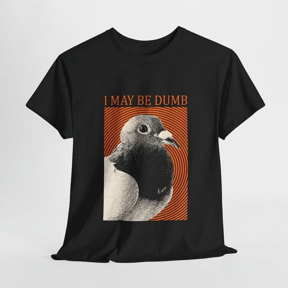 Funny Pigeon T-Shirt, Dumb Bird Graphic Tee, Meme Animal Humor Shirt, Casual Unisex Gift