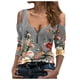 thumbnail image 2 of Top informal de manga larga con cuello en V y cremallera para mujer Fridja  hj4809, 2 of 5