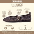 thumbnail image 3 of Cushionaire Gracie Mesh Mary Jane Flats for Women - Breathable Ballet Flats with Adjustable Buckle Strap and Memory Foam Cushioning, 3 of 16
