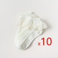thumbnail image 1 of 10 par/lote de calcetines para niñas y niños, calcetín de malla de princesa con volantes de encaje para niños, calcetín corto transpirable de algodón blanco, rosa y azul para niños pequeños Tan Jianjun unisex, 1 of 2