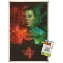 Netflix Stranger Things: Season 4 - Eleven One Sheet Wall Poster with Push Pins, 14.725" x 22.375"