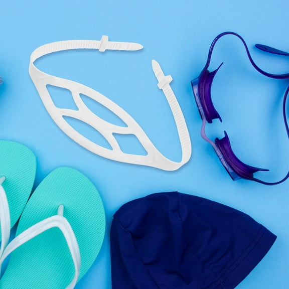 TABLZONE 2-Pack Elastic Silicone Goggle Straps for Swimming, Anti-Aging, and Comfortable Fit