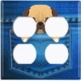 thumbnail image 3 of Metal Light Switch Plate Cover Cute Pug Puppy Dog Pocket DOG009, 3 of 20