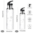 thumbnail image 2 of Grey Square Pattern 1000ml Double Walled Stainless Steel LeakProof Sports Bottle Thermo 8h Portable, 2 of 9