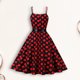 thumbnail image 4 of Vestido de tirantes con estampado de lunares para mujer Vestido estilo túnica vintage estilo sexy Traje diario Hugtrwg Para estrenar, 4 of 9