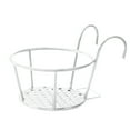 thumbnail image 1 of Hanging Bracket, Sturdy Iron Railing Flower Basket, Non-Punching Hook Window Sill Potted Rack for Balcony Garden Decor, White, 1 of 7