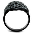 thumbnail image 2 of IP Black(Ion Plating) Stainless Steel Ring with Top Grade Crystal in Montana for Women Montana Stone Color Style TK2481 Size 10, 2 of 3