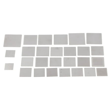 YAHHU 27-Piece 304 Stainless Steel BGA Reballing Stencil Set – Durable, Heat-Proof Mesh Templates for Laptop, Desktop, Motherboard & Graphics Card Repair