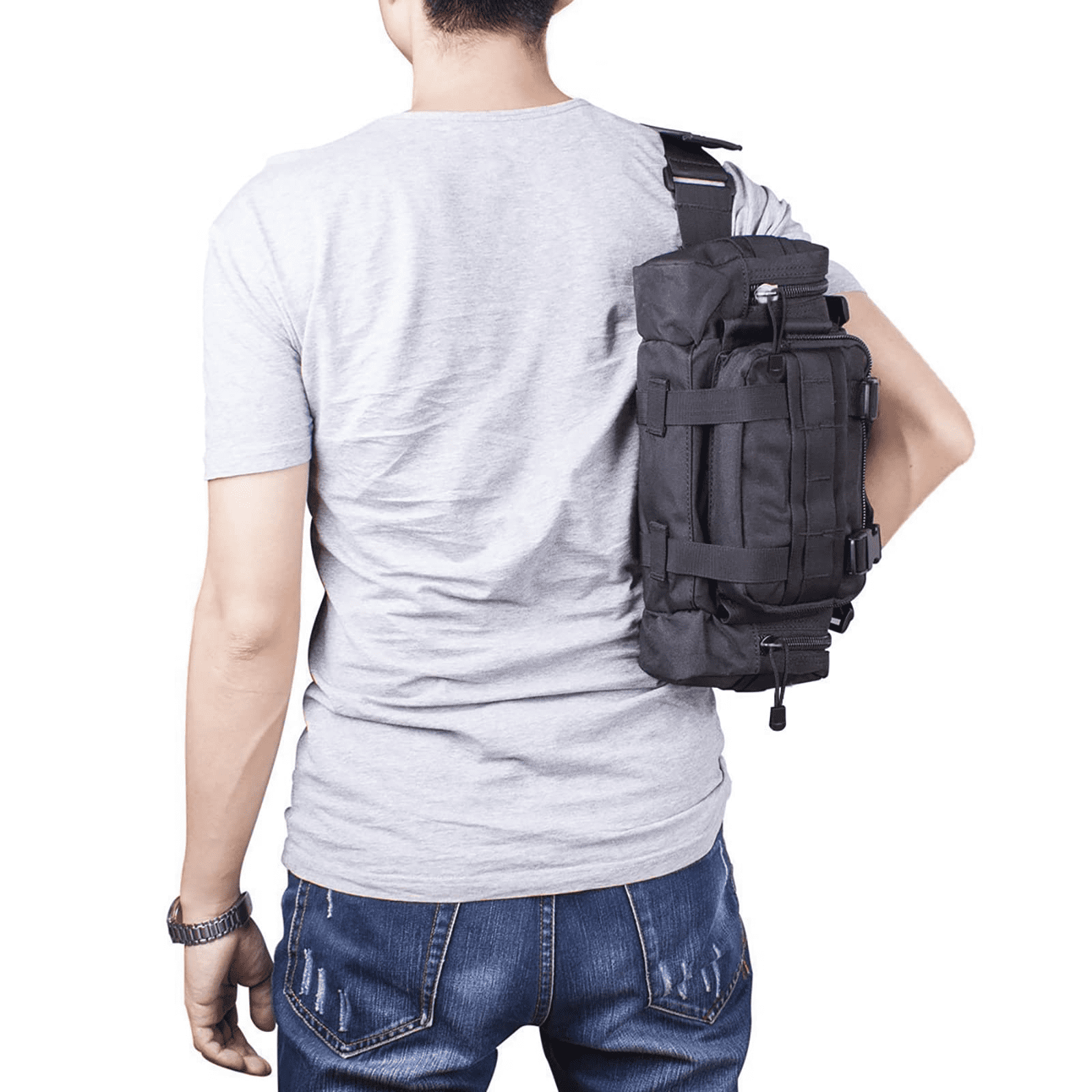 G4Free Waist Pack Sling Bag, Small Crossbody Fanny Pack with Handlebar Strap for Outdoor Hiking and Travel