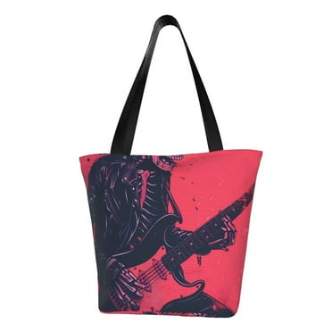 Easygdp Rock Skull Guitarist Shoulder Bags for Women,Crossbody Bags Shoulder Purse Handbag for Women