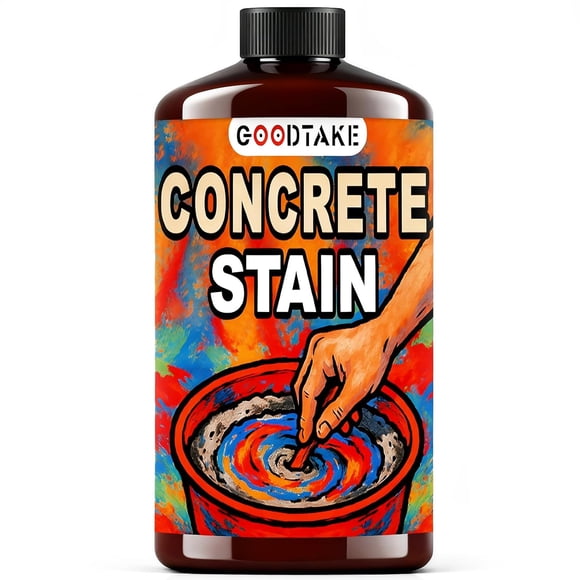 GOODTAKE Liquid Cement Color | Concrete & Cement Dye Colorant | 3.5 oz (100 ml) | Super-Concentrate | Dye, Tint, Pigment | Odorless & Non-Toxic |for Concrete, Mortar, Grout, Gypsum (Brown, 3.5 oz)