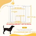 thumbnail image 3 of PawHut Dog Gate with Cat Door, 2 Extension Kits, 30"-41" Width, 30" High, 3 of 10