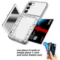 thumbnail image 3 of for Samsung Galaxy S23 Wallet Case, Card Holder Slot Ultra Slim Thin Clear Flexible TPU Gel Rubber Soft Skin Silicone Protective Phone Case for Samsung Galaxy S23, Clear, 3 of 6
