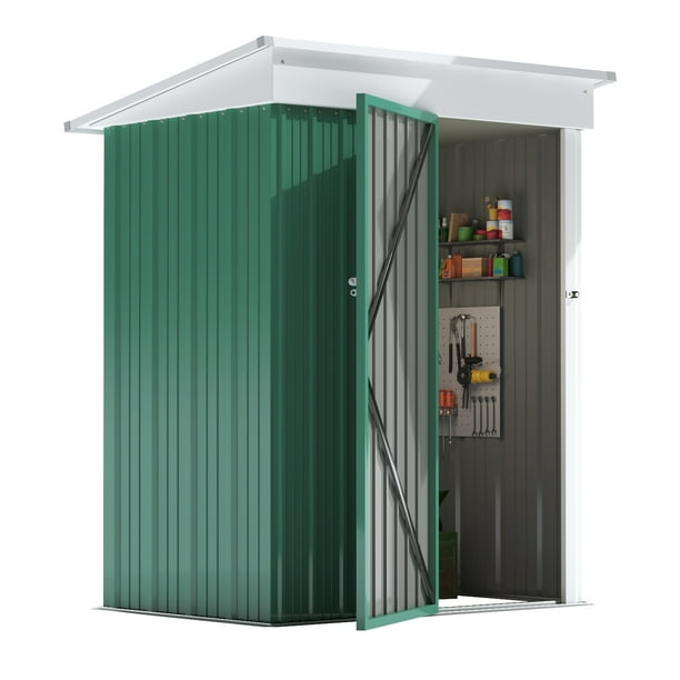 Devoko 5×3 ft.Patio Metal Shed, Lockable Garden Shed for Outdoor