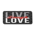 thumbnail image 1 of Live Laugh Love Computer Mouse Pad, Different Typed Words of Wisdom Victorian Antique Damask Motifs Tile Print, Rectangle Non-Slip Rubber Mousepad X-Large, 35" x 15", Multicolor, by Ambesonne, 1 of 2