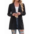 thumbnail image 2 of Cardigan Sweaters for Women Casual Open Front Long Sleeve Knit Coat with Pockets Trendy, 2 of 9