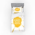 thumbnail image 1 of Ambesonne Saying Bedding Set 3 Pcs, Summer Vibes, Twin XL, Earth Yellow and White, 1 of 3