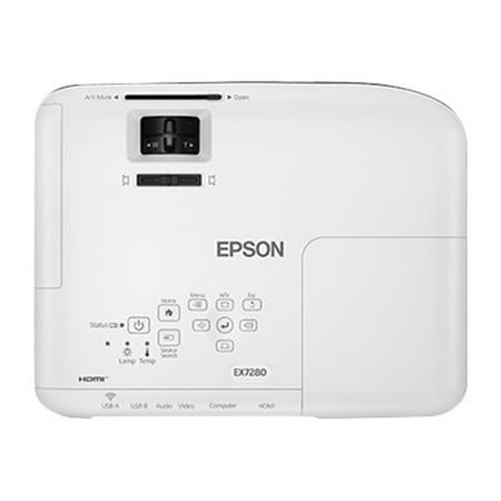 Epson - Pro EX7280 3LCD WXGA Projector with Built-in Speaker - White
