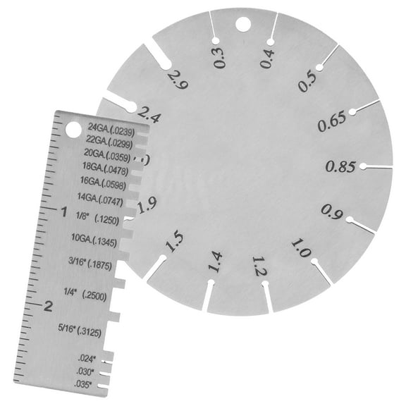 Stainless Steel Wire Gauge 2 Pcs Metal Thickness Welding Electrical Measurement Tool