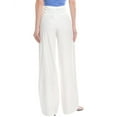 thumbnail image 2 of Enza Costa womens  Twill Pleated Wide Leg Linen-Blend Pant, 4, White, 2 of 3