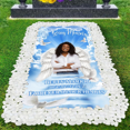 thumbnail image 2 of In Loving Memory Personalized Memorial Gravestone Blanket, Grave Blanket, Gifts, 2 of 7